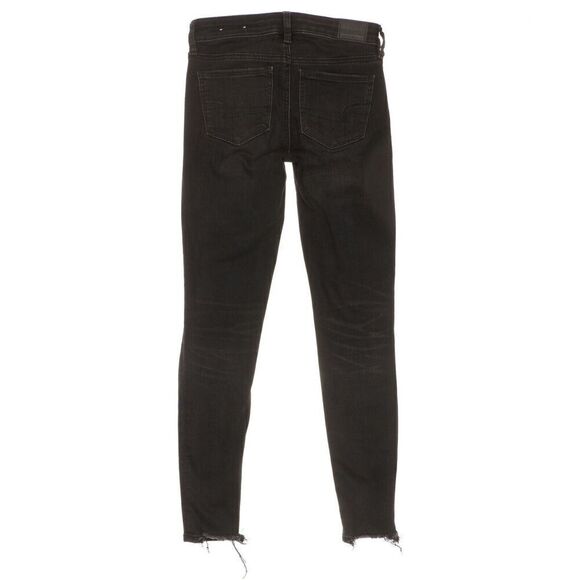 American Eagle Jegging Jeans Size 0 Womens Black Distressed Next Level 26 x 28.5 - Picture 2 of 10